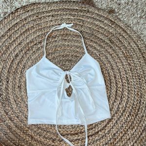white halter tank